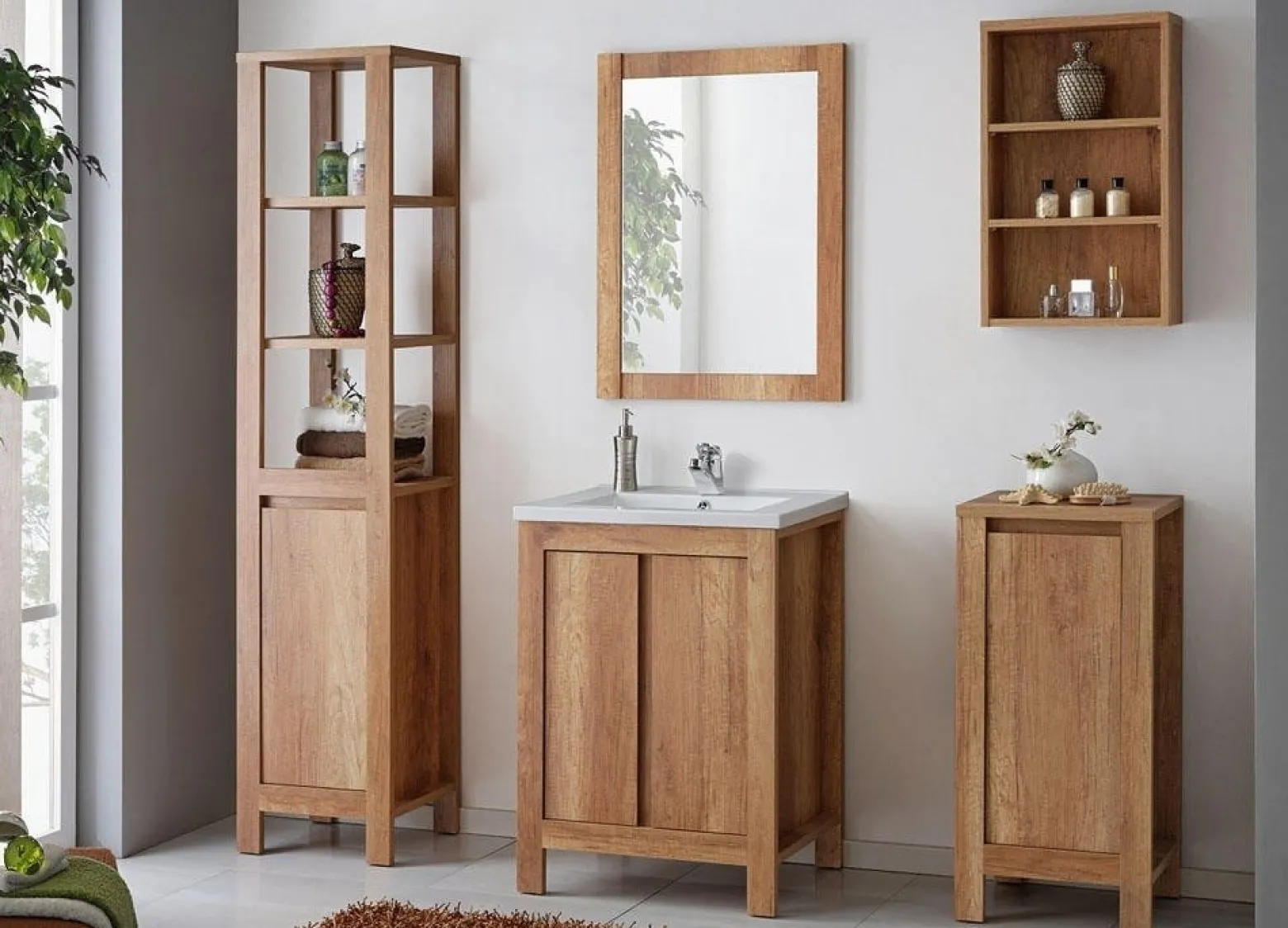 Lustro łazienkowe 60 cm Classic Oak