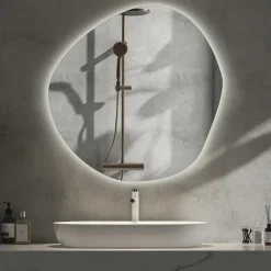 Lustro Łazienkowe LED | 47,9 cm x 48,3 cm | Ciepłe światło | Wallfluent