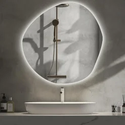 Lustro Łazienkowe LED | 47,9 cm x 48,3 cm | Naturalne światło | Wallfluent
