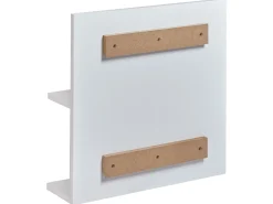 Lustro łazienkowe z 2 półkami białe