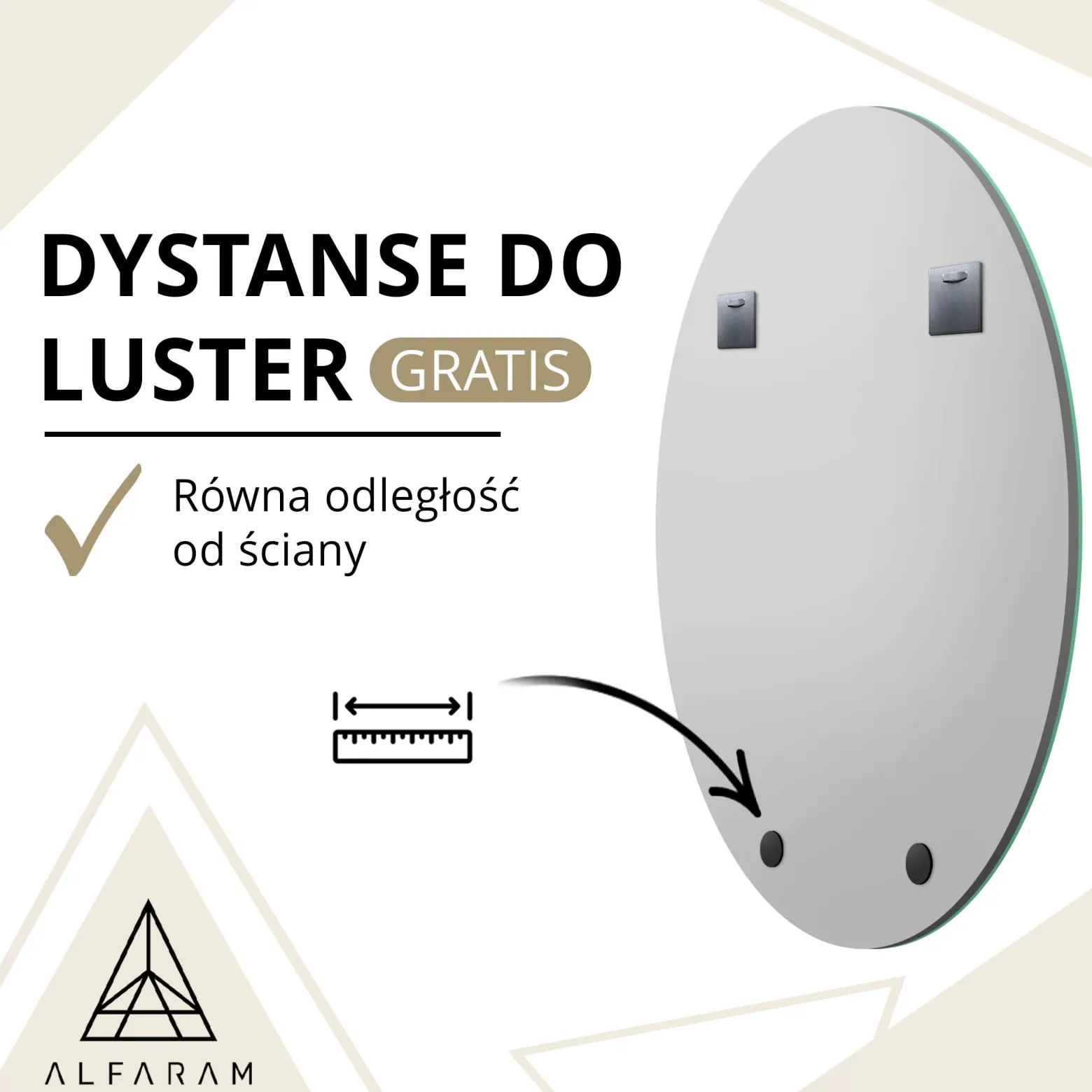 Lustro łazienkowe z zaokrąglonymi rogami w dwóch częściach - GAJA