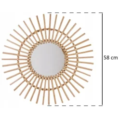 Lustro boho Sun rattan 58cm