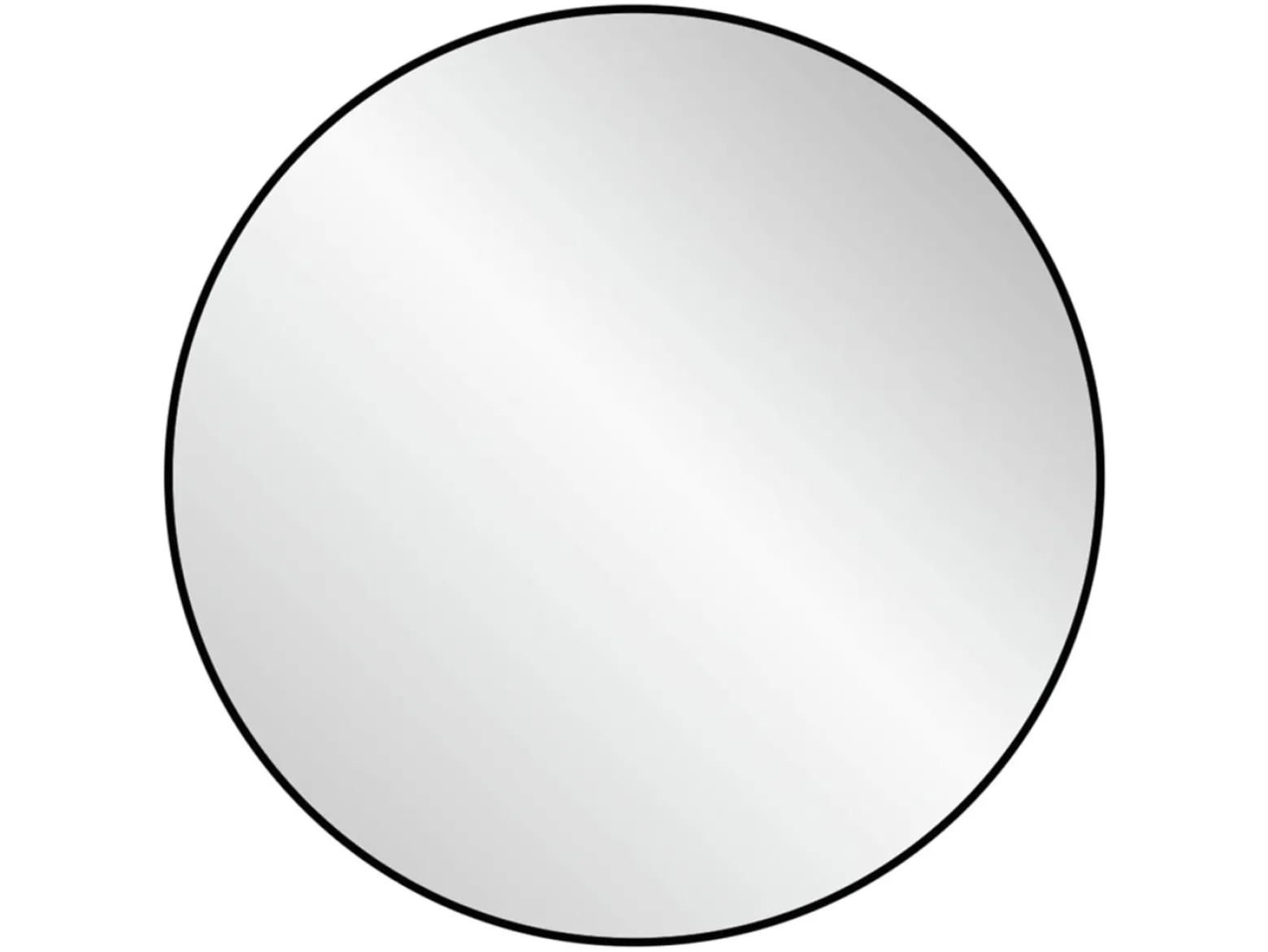 Lustro ścienne aluminiowe okrągłe 50 cm czarne