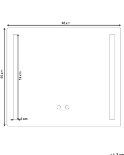 Lustro ścienne łazienkowe LED 60x70