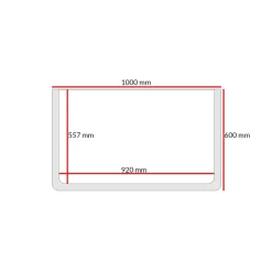 Lustro ścienne Chloe 100 x 60 Białe