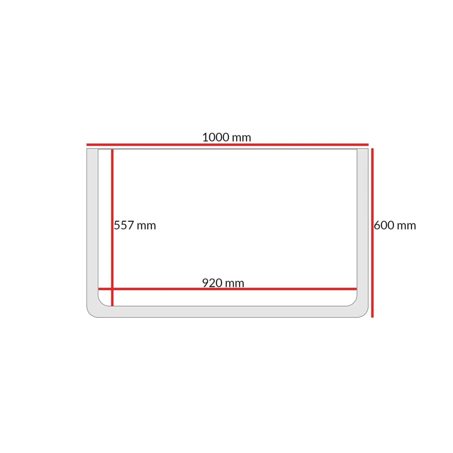Lustro ścienne Chloe 100 x 60 Białe