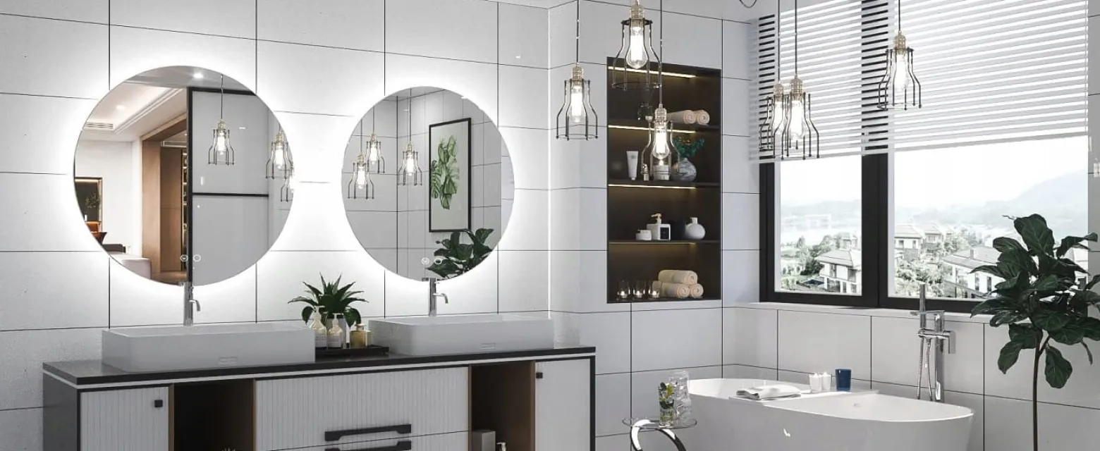 Lustro ścienne LED 60cm HZJ060
