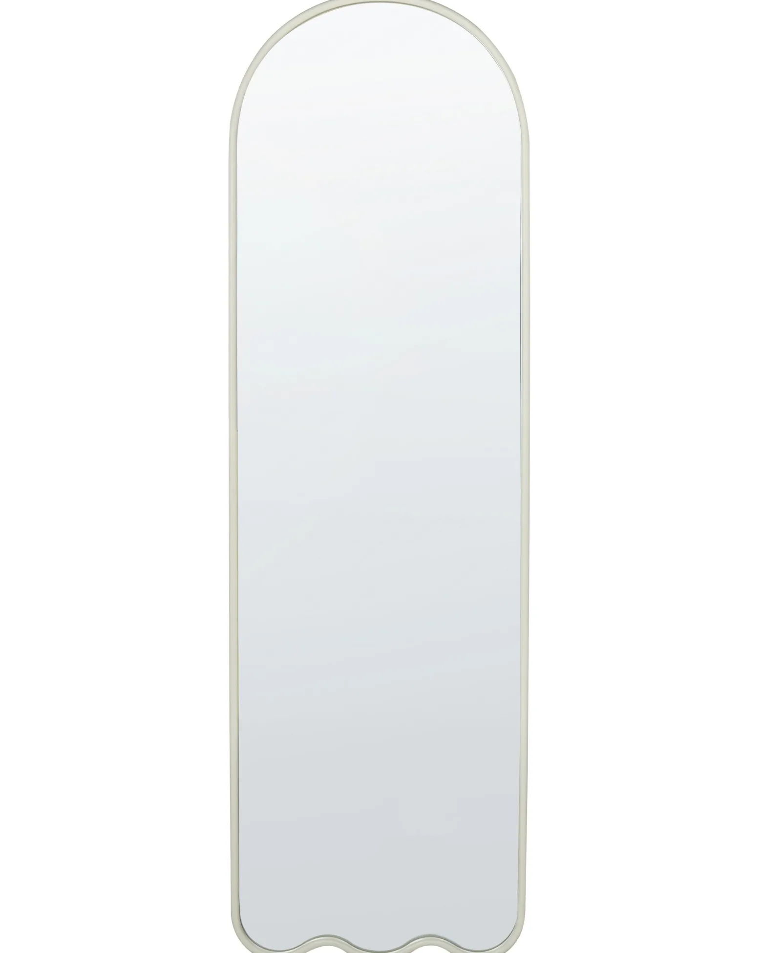 Lustro ścienne metalowe 45x145 cm białe
