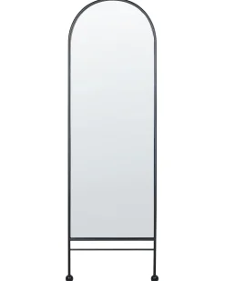 Lustro ścienne metalowe 45x145 cm czarne