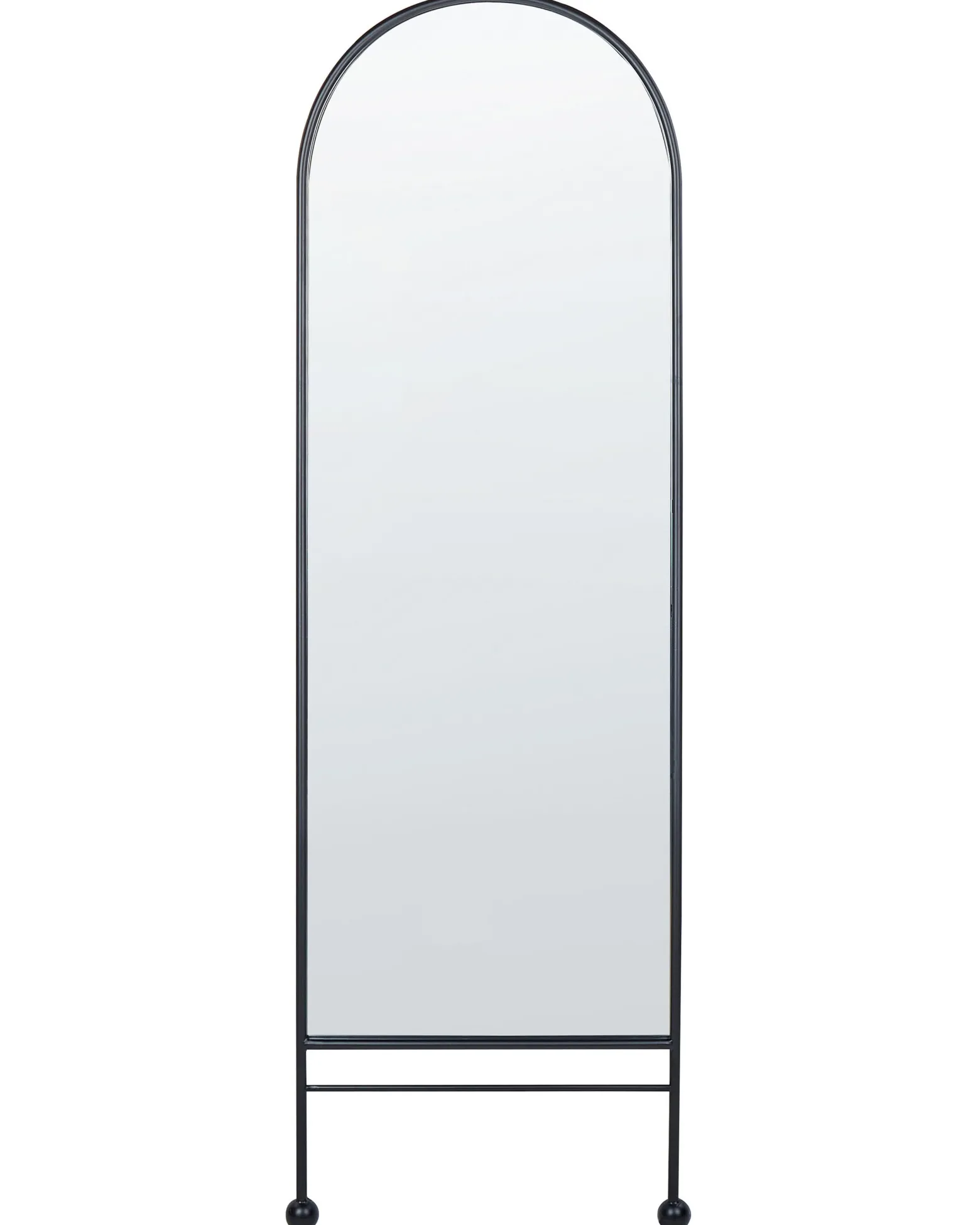 Lustro ścienne metalowe 45x145 cm czarne