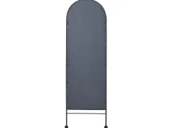 Lustro ścienne metalowe 45x145 cm czarne