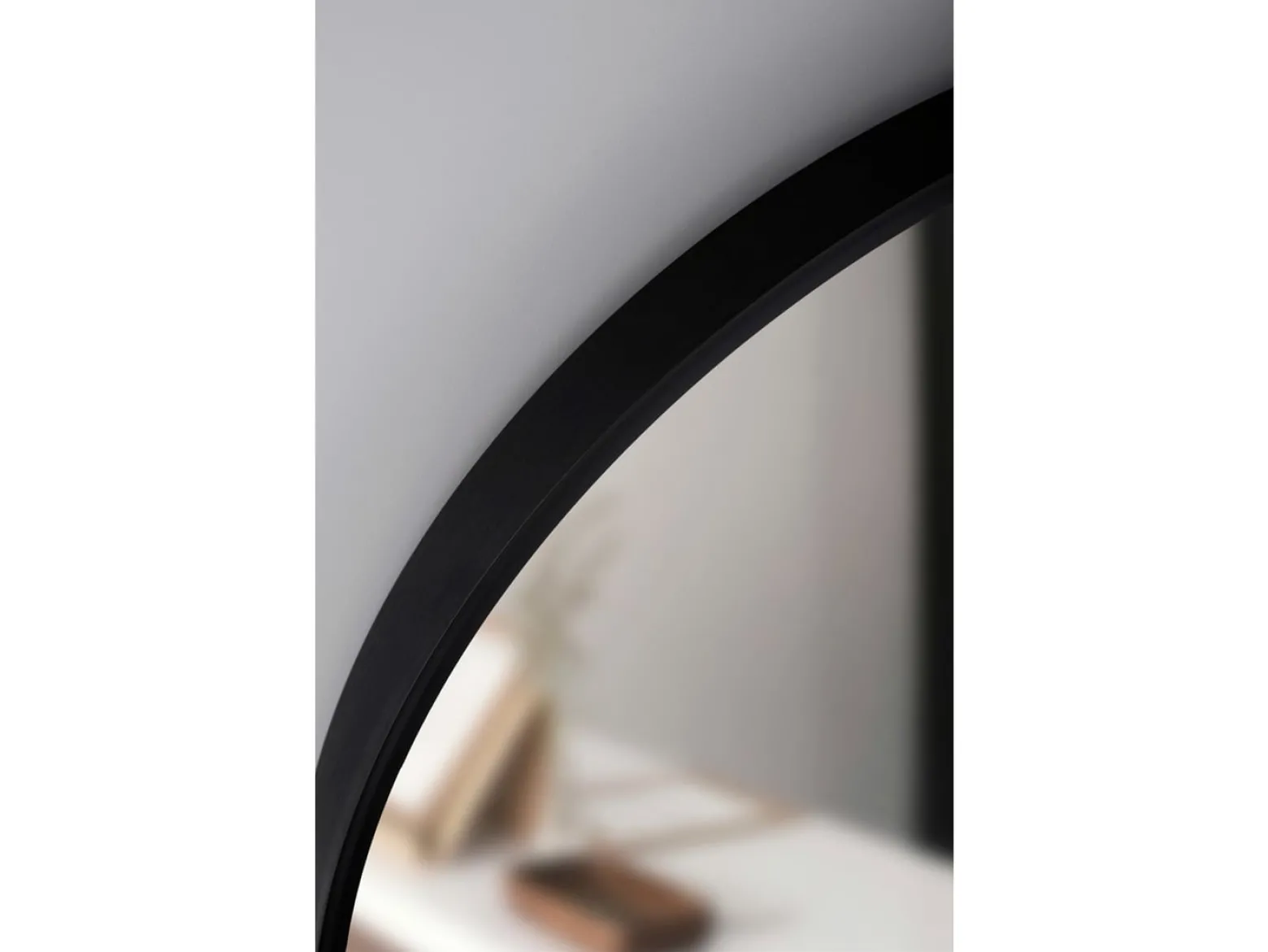 Lustro ścienne Nico Black 60 cm okrągłe czarne