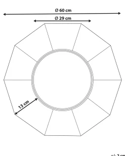 Lustro ścienne okrągłe drewniane ø 60 cm