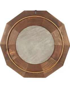 Lustro ścienne okrągłe drewniane ø 60 cm