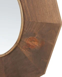 Lustro ścienne okrągłe drewniane ø 60 cm