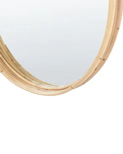 Lustro ścienne okrągłe rattan 60 cm