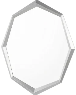 Lustro ścienne wiszące srebrne 91x66
