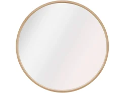 Lustro ścienne w ramie Circle 80 cm okrągłe brązowe