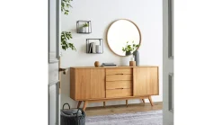 Lustro ścienne w ramie Circle 80 cm okrągłe brązowe