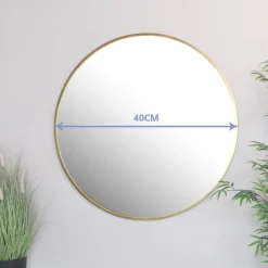 Lustro 50 Cm Złota Rama