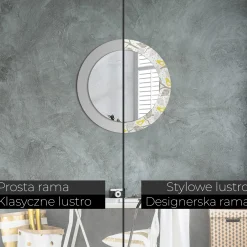 Lustro dekoracyjne Ścienne fi60 okrągłeŻółte ptaki