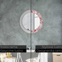 Lustro dekoracyjne Ścienne fi60 okrągłe - Flamingi