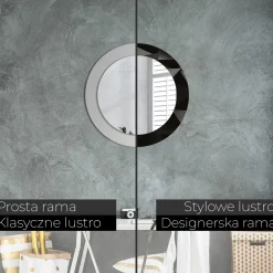 Lustro dekoracyjne Ścienne fi60 okrągłeAbstrakcyjna czerń