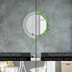 Lustro dekoracyjne Ścienne fi60 okrągłeTropikalna palma