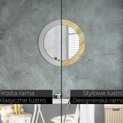 Lustro dekoracyjne Ścienne fi60 okrągłeZłoty abstrakcyjny