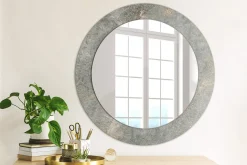 Lustro dekoracyjne Ścienne fi60 okrągłe - Vintage beton