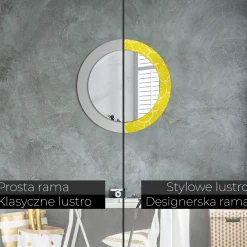 Lustro dekoracyjne Ścienne fi60 okrągłe - Cytryny