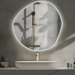 Lustro Kleks LED Wiszące Do Wizażu Salonu 58x58 cm