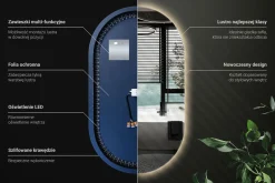 Lustro LED Wallfluent 40 x 70 cm do łazienki ciepła barwa światła