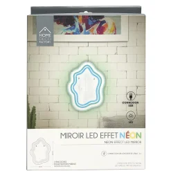 Lustro LED z neonowym oświetleniem nowoczesny design