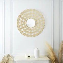 Lustro Mandala 70cm złota