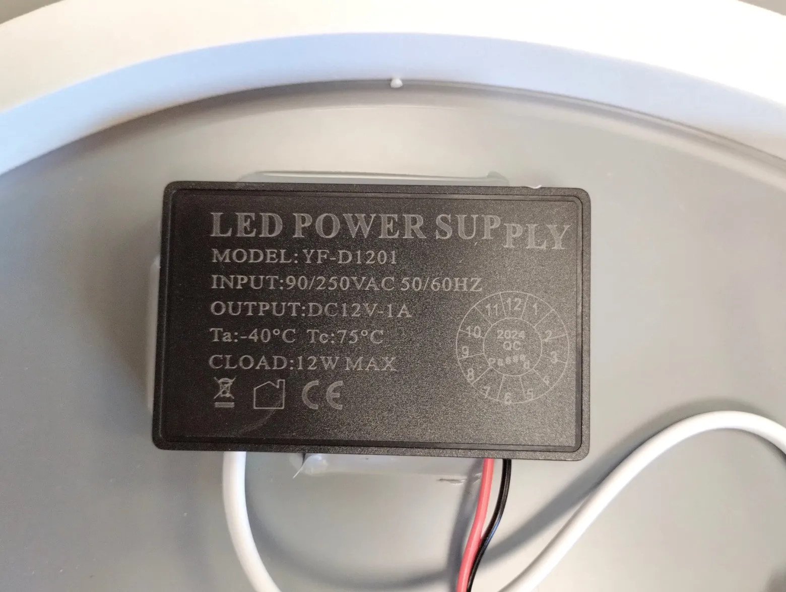 Lustro Okrągłe Led Fi60Cm Wzór