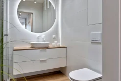 Lustro Okrągłe Ledowe do Łazienki | Wallfluent | 40 cm | Zimne światło