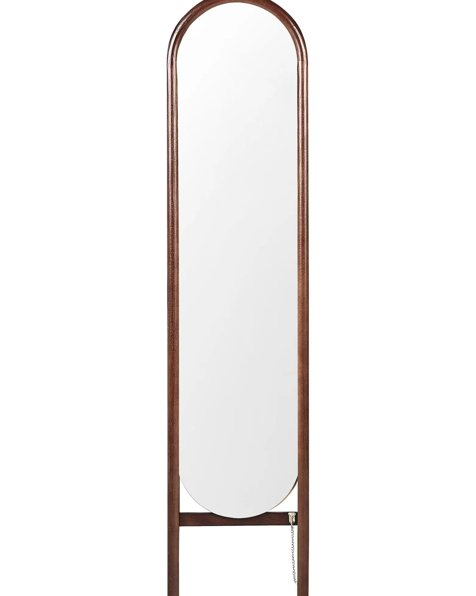 Lustro podłogowe stojące 30 x 150 cm ciemne drewno