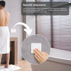 Lustro podświetlane łazienkowe LED 80x60 Poziome Barwa Neutralna