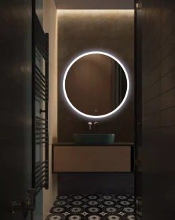 Lustro podświetlane LED MOON 60 cm Antypara, Zmiana barwy