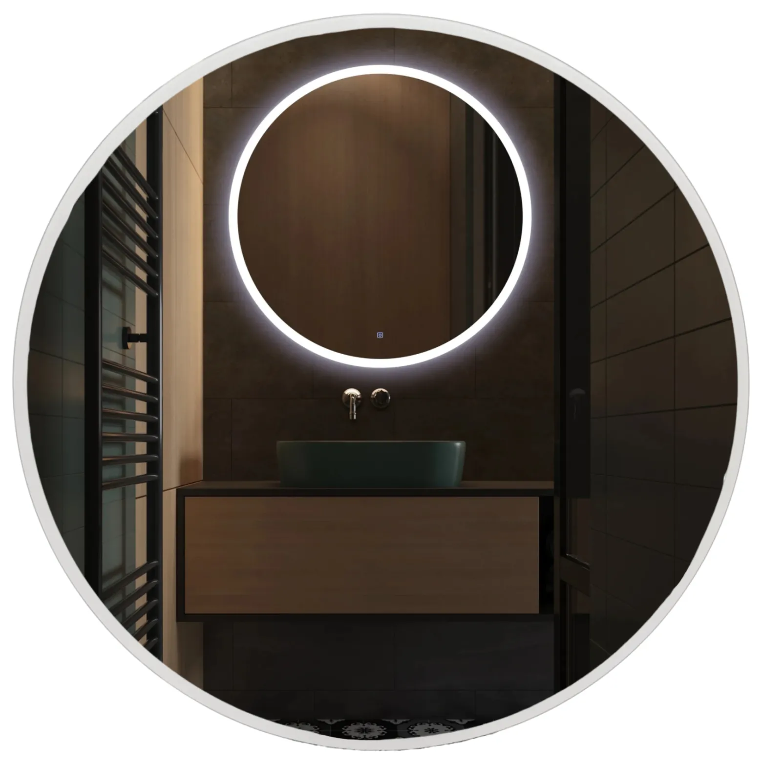 Lustro podświetlane LED MOON 60 cm Antypara, Zmiana barwy