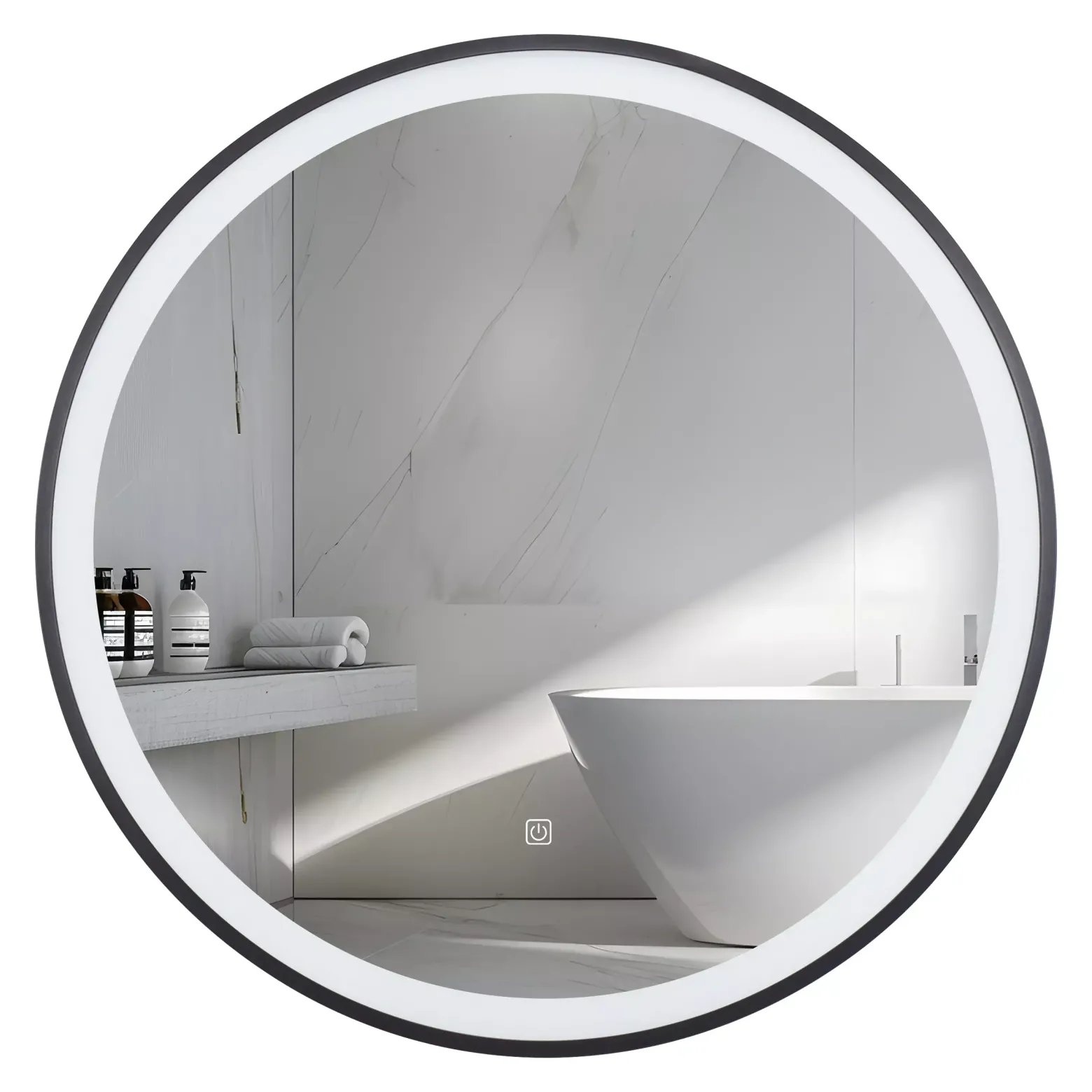 Lustro podświetlane LED VENUS 60 cm Antypara, Zmiana barwy