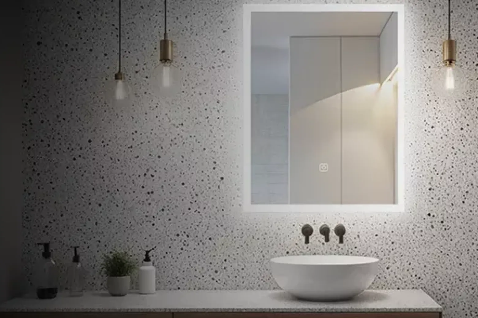 Lustro podświetlane LED 39x50 cm COSMO Antypara, Zmiana Barwy