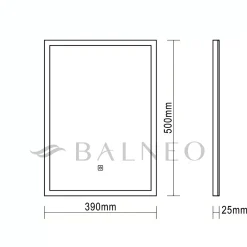 Lustro podświetlane LED 39x50 cm COSMO Antypara, Zmiana Barwy