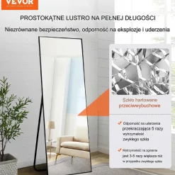 Lustro stojące do przymierzalni salonu garderoby i sypialni