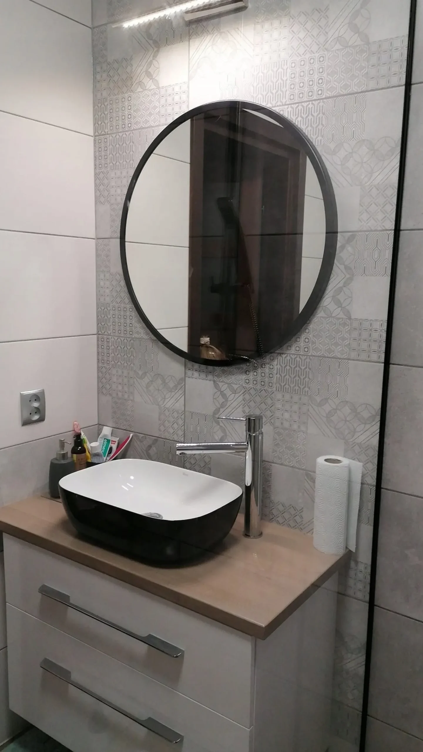Lustro 40 W Czarnej Ramie Aluminiowej Loft Bez Oświetlenia