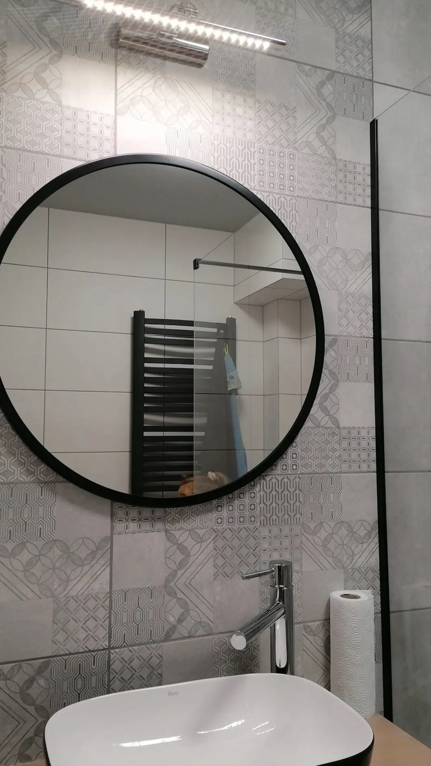 Lustro 40 W Czarnej Ramie Aluminiowej Loft Bez Oświetlenia