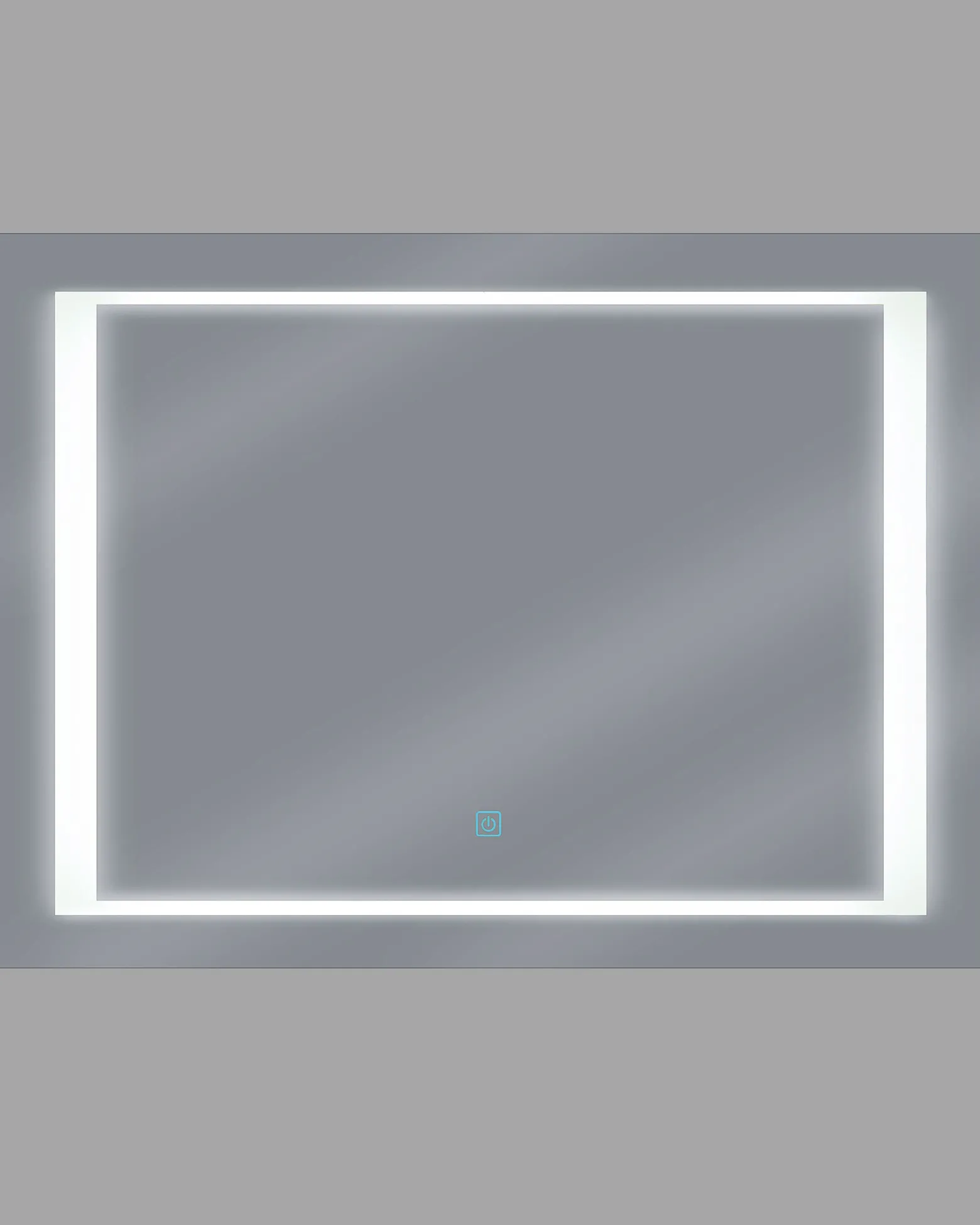 Lustro wiszące ścienne LED 60x80 srebrne