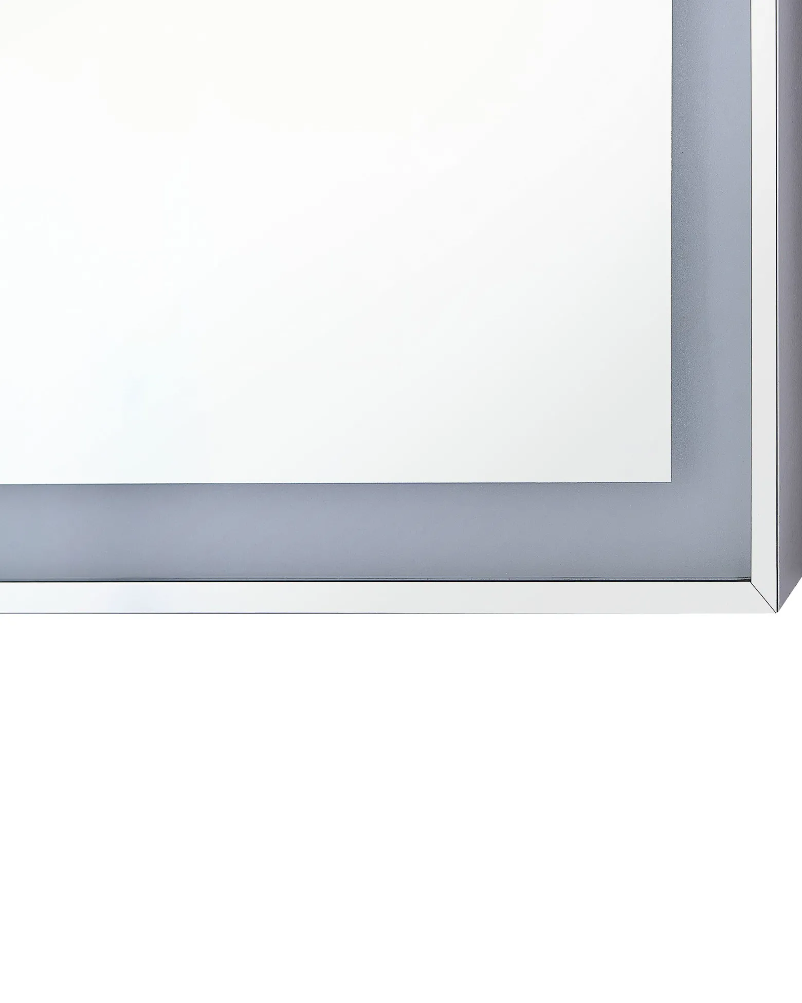 Lustro wiszące ścienne LED 90x70 srebrne