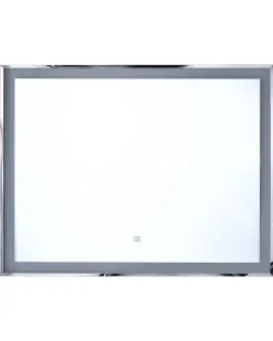 Lustro wiszące ścienne LED 90x70 srebrne